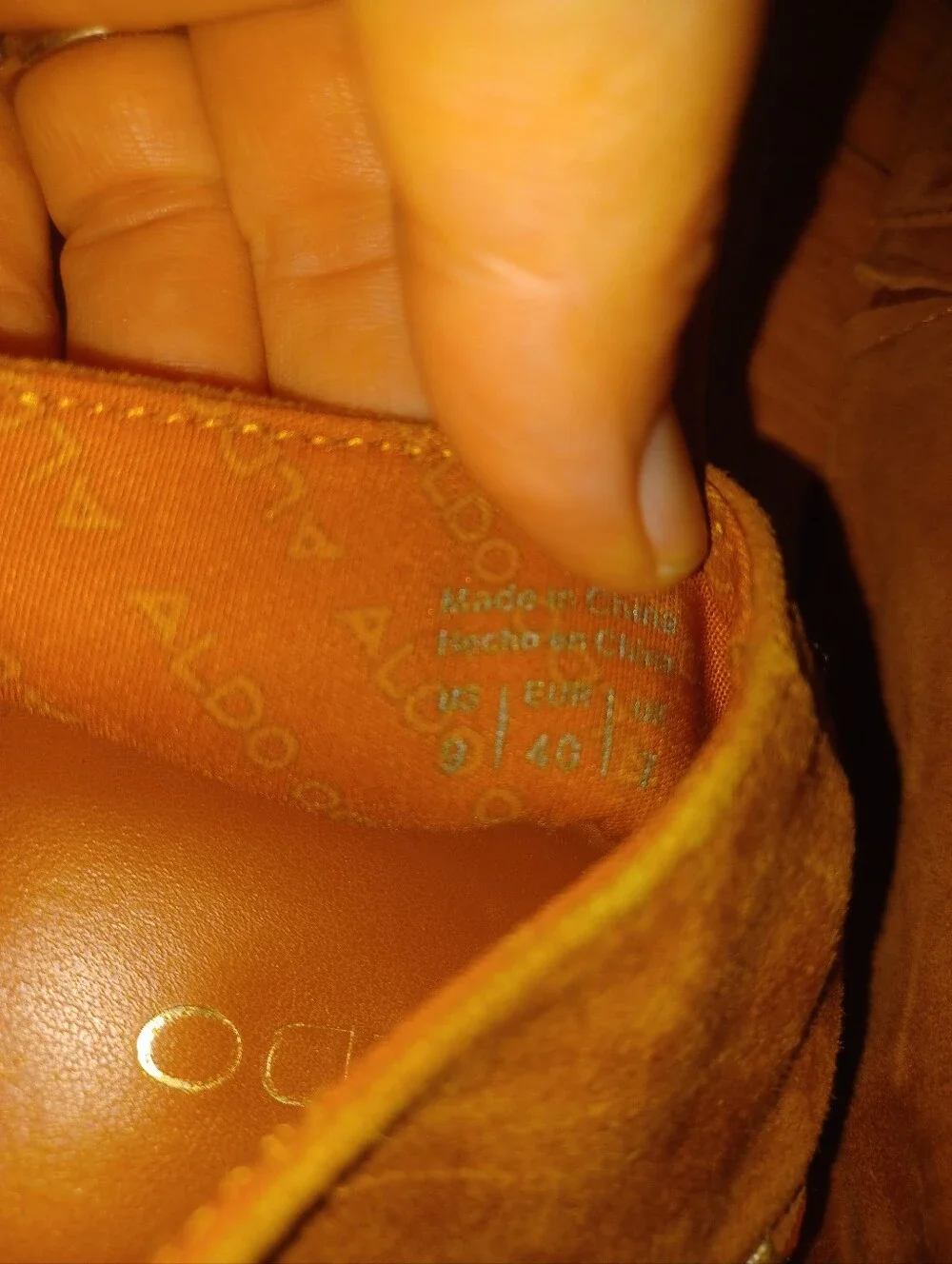 Women’s Aldo Suede Espadrille Slip-On Flats in Mustard